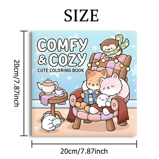 COMFY & COZY Bold-Easy Patterns Coloring Book for Adults Cute Drawing Book Perfect Gift for Party and Birthday